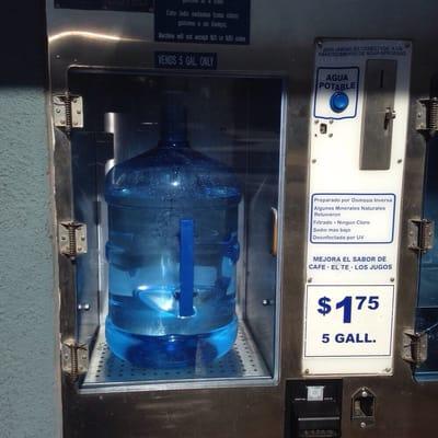 $1.75 per 5 gallon jug or $0.35 per gallon if you have smaller bottles.