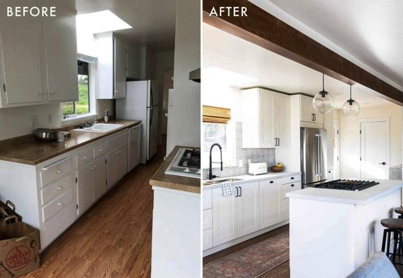 Changed the cabinets to a softer white