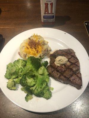 6 oz sirloin steak meal