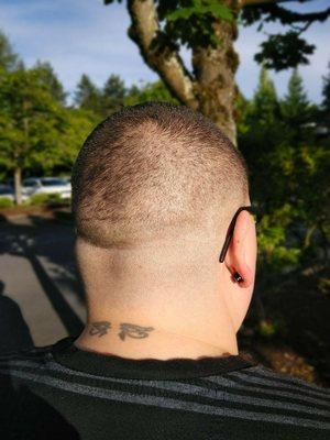 Straight razor skin fade by Raiden.