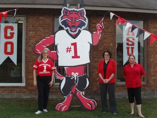 Our Friendly Staff has Red Wolf Spirit!