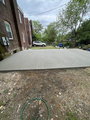 Concrete patio