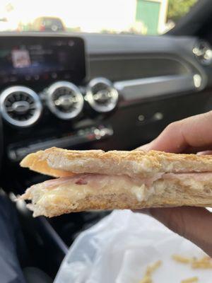 Pathetic excuse for a ham and cheese sando