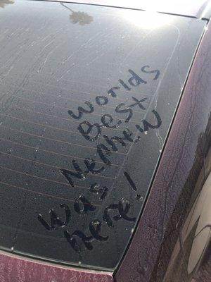 I was a victim of parking lot graffiti lol