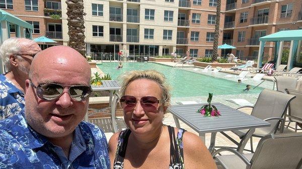 Pool side at One Lakes Edge!  Awesome!!