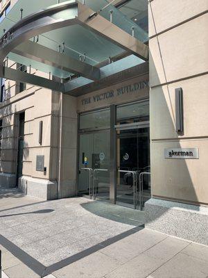 Entrance to Archives, security check in lobby.