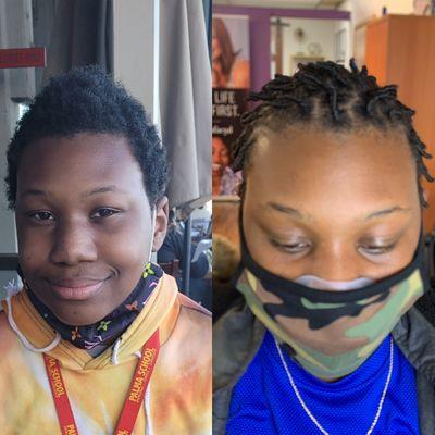 Before an after starting locs