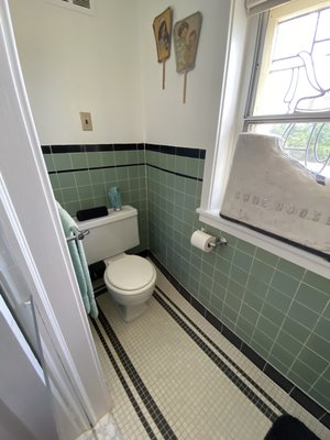 Bathroom in shoe house