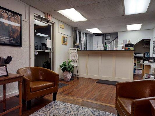 Lobby area of the salon