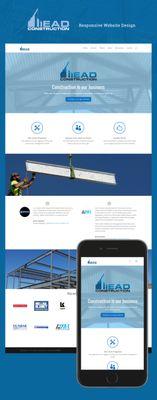 Responsive website design for Mead Construction