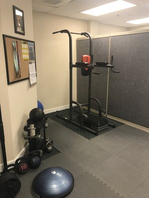 Therapeutic exercise/private personal training area