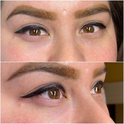 permanent eyeliner tattoo done by Kim