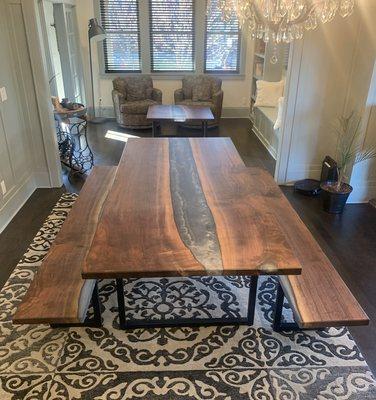 Black walnut dining set