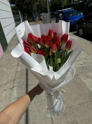 Tulips only bouquet