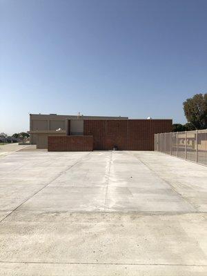 New concrete for outdoor physical education area