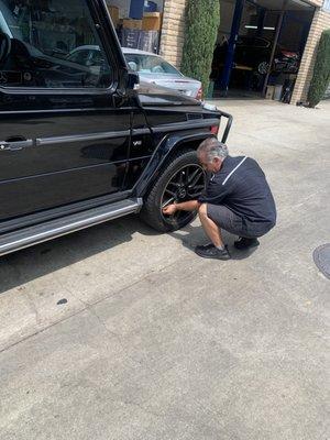 Tire pressure check