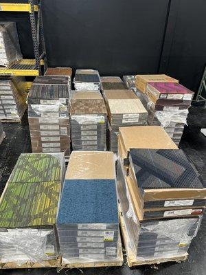 We've got a HUGE selection of carpet tiles for any number of desired styles!