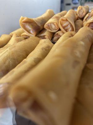 Egg rolls that are pushed out quite frequently  Look at the crisp on that roll