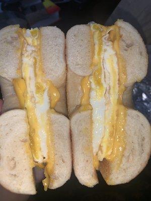 bagel with egg and cheese