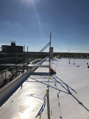 Installation of new roof system - 140,000 square feet Sarnafil PVC Roof System at Rupp Arena in Lexington, KY