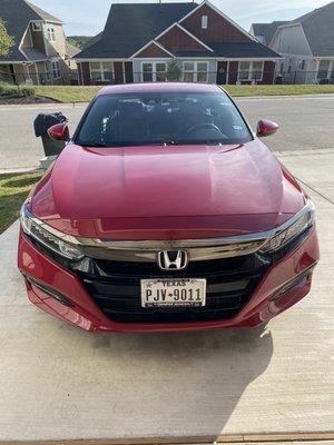 My 2018 Honda.  Smells like a new car.  Looks like one too!