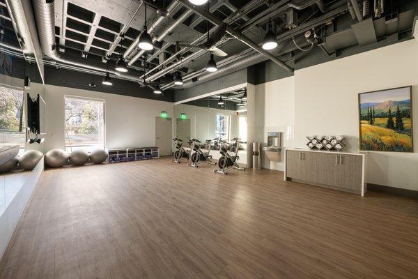 Spacious fitness room