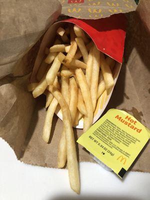 Fries w Hot Mustard sauce is a must!