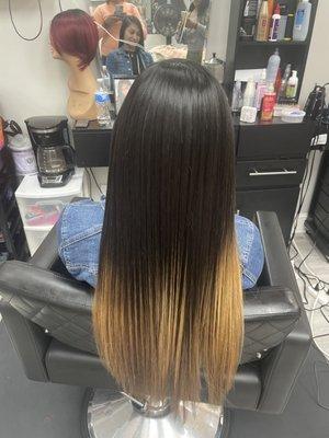 Blow out and flat iron by Tatiana