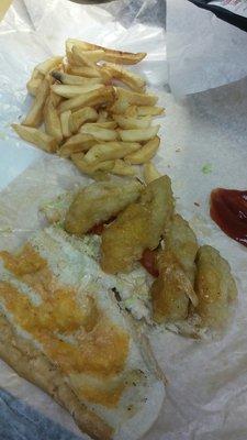 It is no more a catfish poboy than if it had been dressed with Mrs. Paul's fish sticks