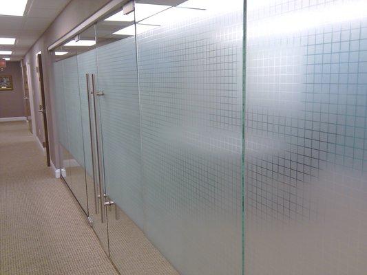 Custom design and stock decorative films add style and privacy to your home or office.