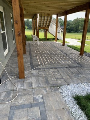 Patio with pavers in MD