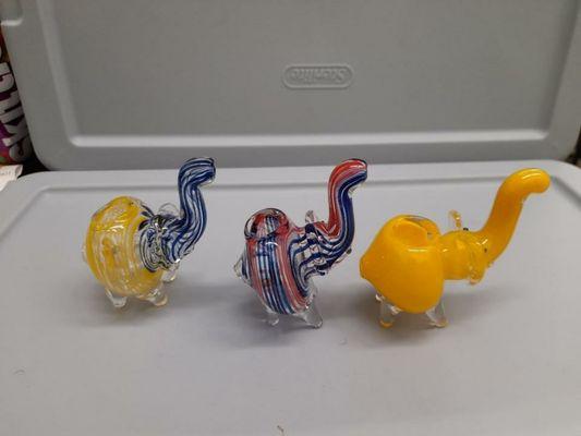 Glass Elephant pipes