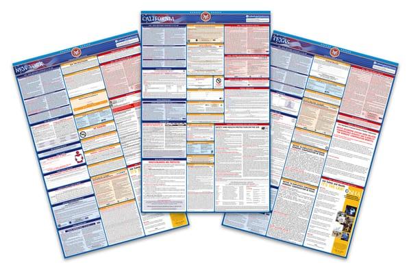 Labor law posters are available in English and Spanish with quality printing in full color, and are front and back laminated.