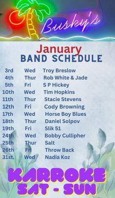 January band schedule