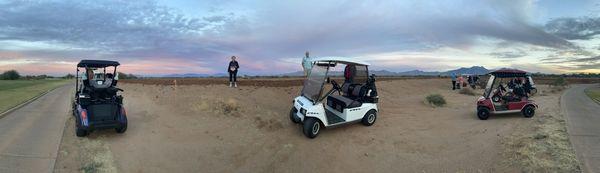 Golf carts and friends