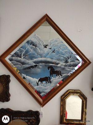 If it's wall art you're looking for check out this beautiful hand-painted mirror