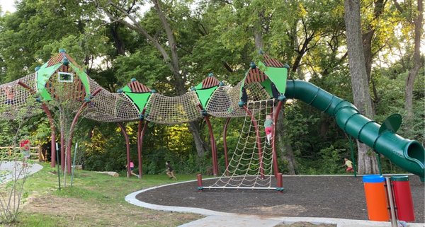 Treehouse and slide