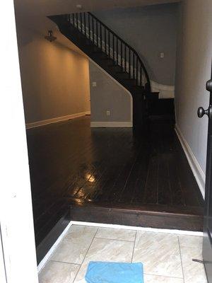 Entry way, living room and stairs - looking Fabulous!