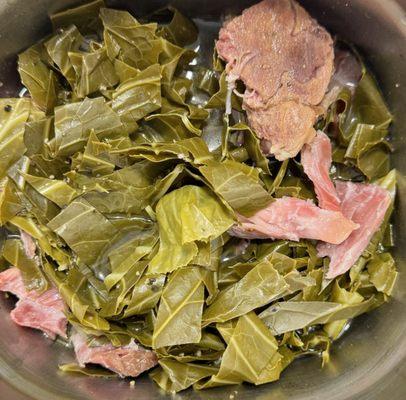 Collard Greens made with ham hock & spices