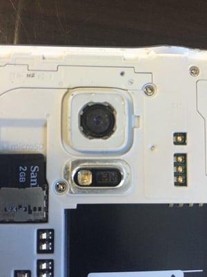 Replaced rear camera lens on note 4