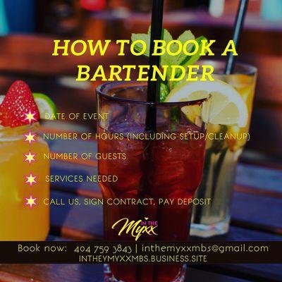 Booking a Bartender