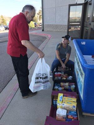 Food contagions that go to feed families in the greater COS area.