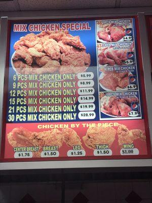 Menu chicken