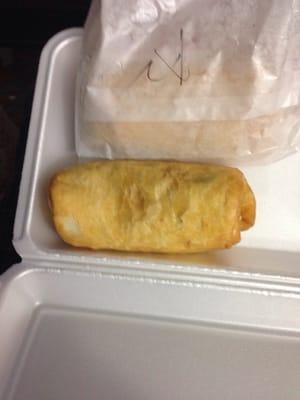 'Chimichanga' they actually arrive in egg roll bags