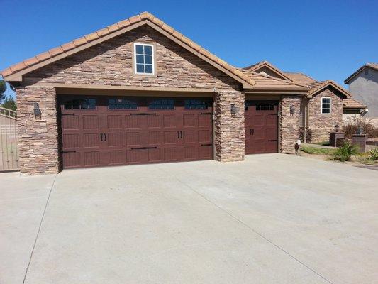 Carriage House Doors Dark finish