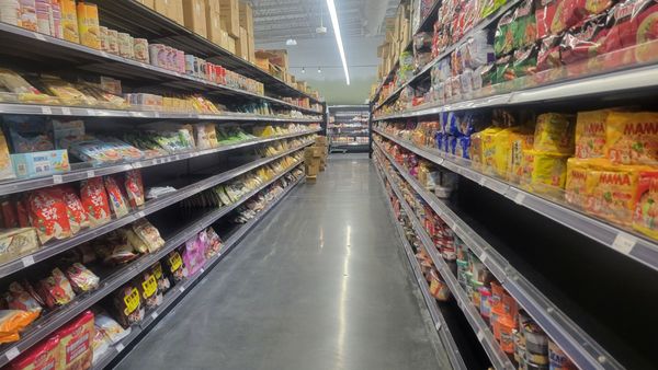 Extensive selection of international groceries.