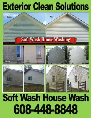 Low-pressure Vinyl Siding Cleaning
 Softwash Building Cleaning
 House Washing