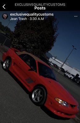 Indianapolis mustang, completely restored museum, custom paint job