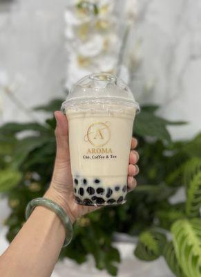 Jasmine Milk Tea with boba