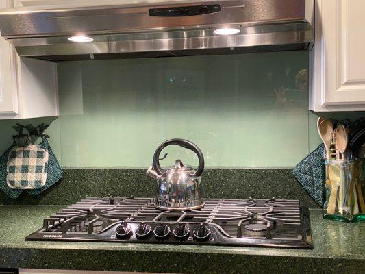 New installed gas cooktop